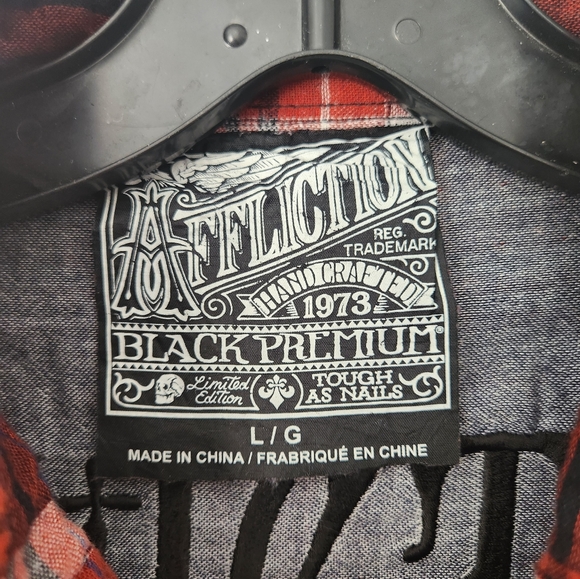 Mens Affliction Large long sleeve shirt - Picture 5 of 11